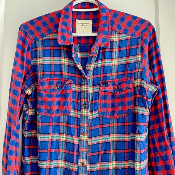 Abercrombie & Fitch Multi Plaid Shirt - Picture 2 of 4